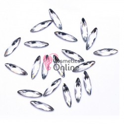 Cristale pentru unghii Marquise, 4 bucati Cod MQ001 Argintii